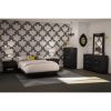 Modern 5-Drawer Bedroom Chest in Black Wood Finish