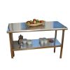 Stainless Steel Top Food Safe Prep Table Utility Work Bench with Bottom Shelf