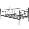 Twin size Classic Black Metal Daybed Frame