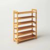 Solid Wood 6-Shelf Shoe Rack - Holds up to 24 Pair of Shoes