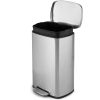 13-Gallon Modern Stainless Steel Kitchen Trash Can with Foot Step Pedal Design