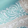 Twin / Twin XL Comforter Set in Light Blue White Grey Damask Pattern