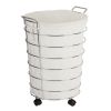 Stylish Laundry Hamper Cart with Wheels Casters and Removable Bag