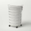 Stylish Laundry Hamper Cart with Wheels Casters and Removable Bag