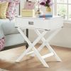 White Modern Bedroom Decor 1-Drawer Bedside Table Nightstand End Table