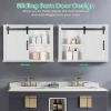 White Modern Farmhome Sliding Barn Door Wall Mounted Bathroom Medicine Cabinet