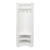 Tall Sturdy Entryway Corner Hall Tree White