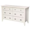 White 6-Drawer Dresser Traditional Design - Made in USA