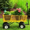 Heavy Duty Yellow Wheelbarrow Steel Log Garden Cart