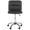 Modern Black Faux Leather Cushion Home Office Desk Chair