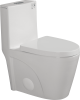 1.1/1.6 GPF Dual Flush 1-Piece Elongated Toilet with Soft-Close Seat - Gloss White, Water-Saving, Modern, Stylish Design 23T01-GW