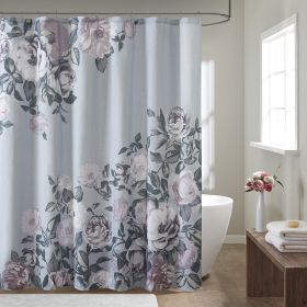 Cotton Floral Printed Shower Curtain