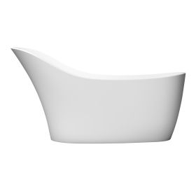 70" 30"Solid Surface Bathtub Matte White Color