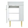 21.6" white Bathroom vanity ; Combo Cabinet ; Bathroom Storage Cabinet; Single Ceramic Vessel Sink; Right side storge