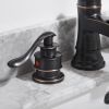 8 in. Waterfall Widespread 2-Handle Bathroom Faucet With Pop-up Drain Assembly in Oil Rubbed Bronze