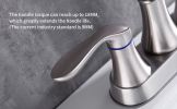 2-Handle 4-Inch Brushed Nickel Bathroom Faucet, Bathroom Vanity Sink Faucets with Pop-up Drain and Supply Hoses