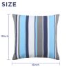 Pack Of 2 Outdoor Pillow With Inserts, 18" x 18" - Blue Strip