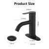 Waterfall Spout Bathroom Faucet,Single Handle Bathroom Vanity Sink Faucet