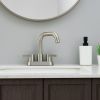 Bathroom Faucet 2 Handle 4 Inch Centerset Bathroom Sink Faucets 3 Hole with Pop Up Drain and Water Supply Lines, Brushed Nickel