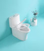 15 1/8 Inch 1.1/1.6 GPF Dual Flush 1-Piece Elongated Toilet with Soft-Close Seat - Gloss White 23T02-GW