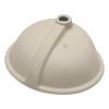 19"x16" White Ceramic Oval Undermount Bathroom Sink with Overflow