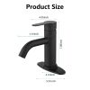 Waterfall Spout Bathroom Faucet,Single Handle Bathroom Vanity Sink Faucet