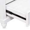 30" Bathroom Vanity without Sink; Base Only; Cabinet with Doors and Drawer; Solid Frame and MDF Board; White