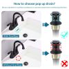 Pop-Up Drain Stainless Steel With Overflow Anti-Clogging for Vessel Sink Lavatory Vanity Sink Drain with Strainer Basket, Oil Rubbed Bronze