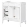 36' Bathroom Vanity with Sink Combo; White Bathroom Cabinet with Drawers; Solid Frame and MDF Board