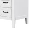 36' Bathroom Vanity with Sink Combo; White Bathroom Cabinet with Drawers; Solid Frame and MDF Board