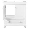 30" Bathroom Vanity with Sink; Combo; Cabinet with Doors and Drawer; Solid Frame and MDF Board; White