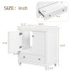 30" Bathroom Vanity with Sink; Combo; Cabinet with Doors and Drawer; Solid Frame and MDF Board; White