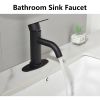 Waterfall Spout Bathroom Faucet,Single Handle Bathroom Vanity Sink Faucet