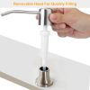 Soap Dispenser For Kitchen Sink 12.68OZ Hand Sanitizer Lotion Bottle (Brushed Nickel) Stainless Steel Refill From the Top