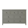 7 Drawers Solid Wood Dresser,Gray