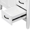 36' Bathroom Vanity with Sink Combo; White Bathroom Cabinet with Drawers; Solid Frame and MDF Board