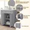 30" Bathroom vanity with Single Sink in grey; Combo Cabinet Undermount Sink; Bathroom Storage Cabinet; Solid Wood Frame