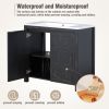 36" Bathroom Vanity Organizer with Sink; Combo Cabinet Set; Bathroom Storage Cabinet; Retro Espresso