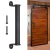 10 Steel Barn Door Handle/Black