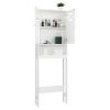 FCH Double Door Fork Toilet Cabinet White