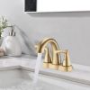 Two Handles Widespread Bathroom Sink Faucet With Pop Up Drain