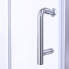 34 to 35-3/8 in. W x 72 in. H Bi-Fold Semi-Frameless Shower Doors in Chrome with Clear Glass