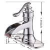 Waterfall Single Hole Single-Handle Low-Arc Bathroom Faucet With Supply Line In Polished Chrome