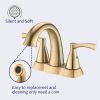 Two Handles Widespread Bathroom Sink Faucet With Pop Up Drain