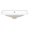 24" Bathroom Vanity Top Only, White Basin, 3-Faucet Holes, 4" Faucet Available, Ceramic