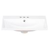 24" Bathroom Vanity Top Only, White Basin, 3-Faucet Holes, 4" Faucet Available, Ceramic