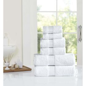 Solid 6-Piece Towel Set (Color: Arctic White)