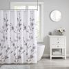 Floral Printed Burnout Shower Curtain