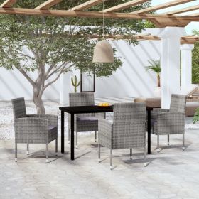 5 Piece Patio Dining Set Anthracite (Color: Anthracite)