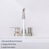 2 Handles Bathroom Sink Faucet, Brushed Nickel Centerset RV Bathroom Faucets for 3 Hole